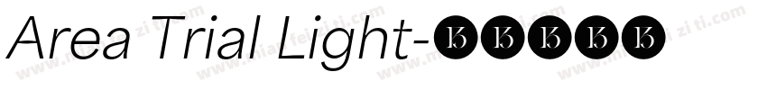 Area Trial Light字体转换